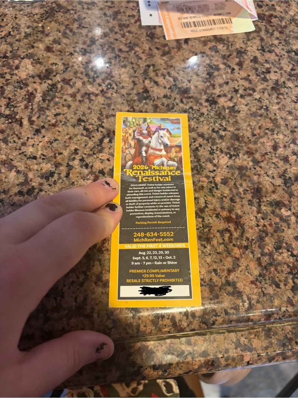Michigan renaissance fair ticket
